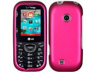 Pink Rubberized Hard Crystal Protector for LG Cosmos 2 VN251 Cell Phones & Accessories