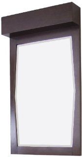 American Imaginations 276 23 Inch by 36 Inch Rectangle Wood Framed Mirror, Walnut Finish   Shelving Hardware  