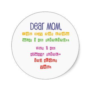 Love letter to Mom Stickers