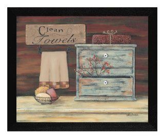 The Craft Room BR208 276 Clean Towels, Hardwood Framed and Textured Wall Art   Shelving Hardware  