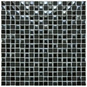 Merola Tile Cosmo Pixie Black 11 3/4 in. x 11 3/4 in. x 4 mm Porcelain Mosaic Tile FSHCPXBK