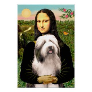 Beardied Collie 1   Mona Lisa Print
