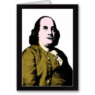 Smiling Ben Franklin ala Warhol Style Greeting Card