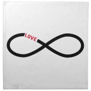 never ending love, infinity sign with love napkins