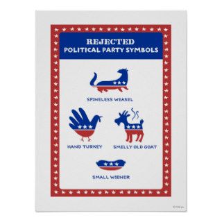 "Political Symbol Rejects Poster Print"