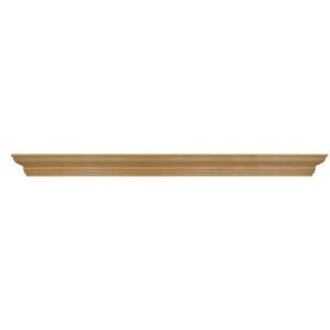 House of Fara 6 in. x 3 3/4 in. x 48 in. Hardwood Decorative Crown Shelf Mantel DISCONTINUED 74548