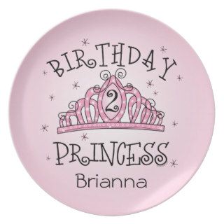 Tiara Princess 2nd Birthday Party Plate