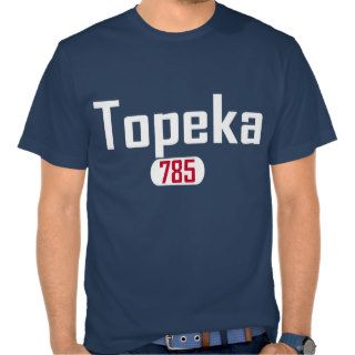 TOPEKA 785 Area Code Graphic TEE