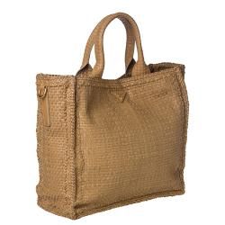 Prada Tan Woven Madras Leather Tote Bag Prada Designer Handbags