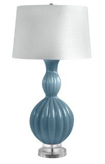 Lamp Works 283 Glass Gourd Lamp, Sky Blue   Desk Lamps  