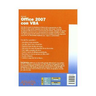Office 2007 con VBA / Office 2007 with VBA (Spanish Edition) Paul McFedries 9788441523029 Books