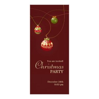 Christmas Baubles Party invitation