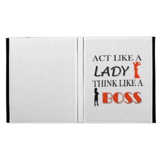 Act Like A Lady Think Like A BOSS iPad Cases