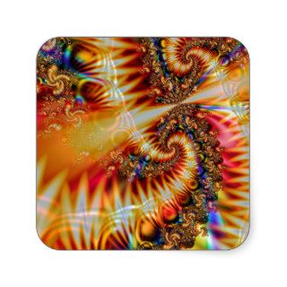 AFS Spiral 813 Fractal Square Stickers