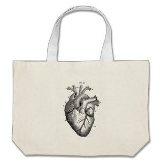 Vintage Heart Anatomy  Customizable Canvas Bag