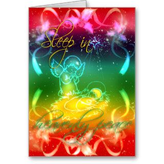 Sleep in heavenly peace Christmas Greeting Card