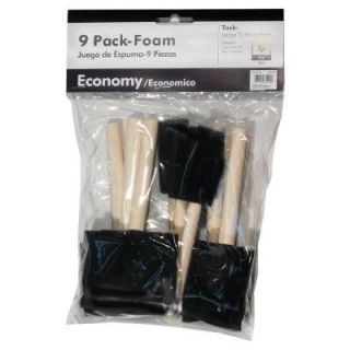 Linzer 1 in., 2 in. and 3 in. Foam Paint Brush Set (9 Pack) A 8509