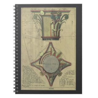 Vintage Architecture, Decorative Capital Crown Spiral Note Book
