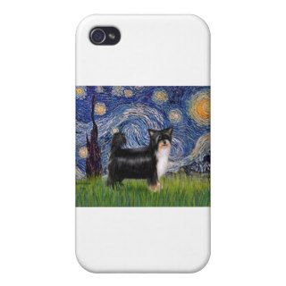 Starry Night   Puff Chinese Crested (tri color) iPhone 4 Covers