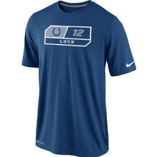 Nike Andrew Luck Indianapolis Colts Dri FIT Legend Team Name Number Performance T Shirt   Royal Blue  Sports Fan T Shirts  Sports & Outdoors