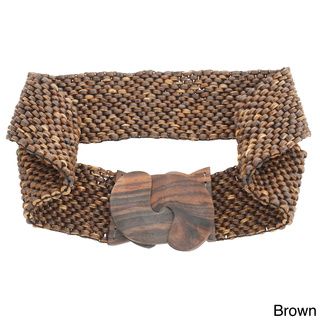 Natural Coco Beaded Stretchy Belt (Indonesia) Belts