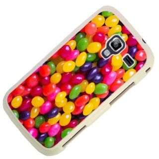 White Frame Colourful Jelly Beans Design SAMSUNG GALAXY ACE 2 I8160 Case/Back cover Metal and Hard case Cell Phones & Accessories