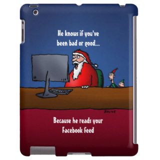 He Knows If You've Been Bad Funny Santa iPad Case