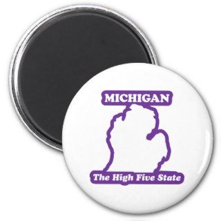 Michigan   The High Five State Fridge Magnets