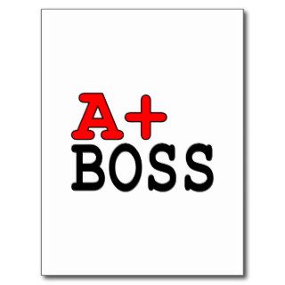 Funny Gifts for Bosses  A+ Boss Post Card