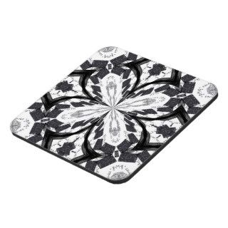 Black and White Kaleidoscope Coaster II