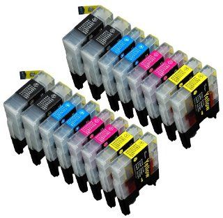 16 Pack Compatible Brother LC 61 , LC 65 , LC61 , LC65 4 Black, 4 Cyan, 4 Magenta, 4 Yellow for use with Brother MFC J410, DCP 145C, DCP 165C, DCP 195C, DCP 375 CW, DCP 385C, DCP 395 CN, DCP 585 CW, DCP 6690 CW, DCP J125, DCP J315 W, DCP J515 W, DCP J715 W