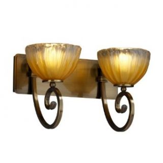 Veneto Luce Victoria 15 inch Brass & Gold 2 Light Bowl Bathroom Light   Lighting Products  