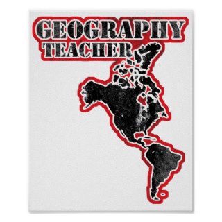Geography Teacher Map Poster