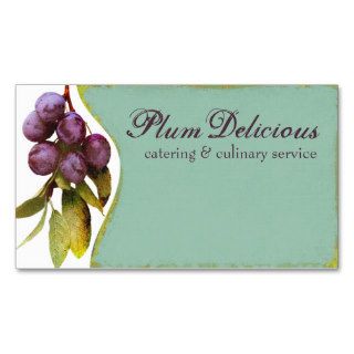 vintage plum fruit tree cooking baking biz card business cards