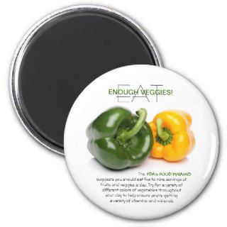 Eat Enough Veggies Magnet With Bell Peppers