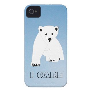 polar bear, i care iPhone 4 Case Mate Barely There