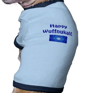 FUNNY DOG WARMER T SHIRTS   HAPPY WUFFNUKAH   PUP PET CLOTHING