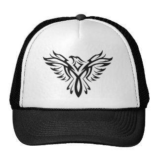 Black Eagle Aquila Tribal Tattoo Design Hat