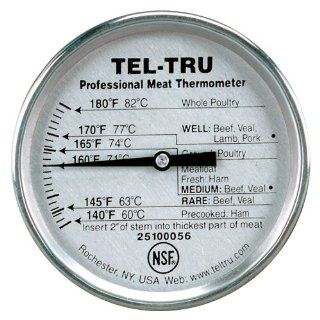 Tel Tru RM275R Meat Cooking Thermometer, 2 inch dial, 5 inch stem, 140/180 degrees F Kitchen & Dining