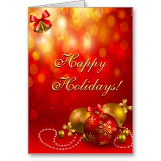 Contemporary Christmas Ornaments Greeting Cards