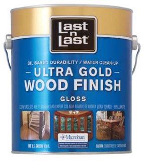 ABSOLUTE COATINGS 92001 LAST N LAST ULTRA GOLD WOOD FINISH GLOSS 275 VOC SIZE1 GALLON.   Household Varnishes  