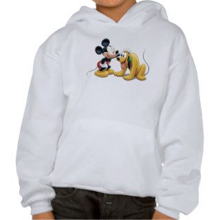 Mickey Mouse Petting Pluto Hooded Sweatshirts