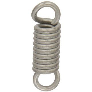 Associated Spring Raymond T42900 Extension Spring, 302 Stainless Steel, Metric, 18 mm OD, 3.6 mm Wire Size, 56.9 mm Free Length, 66.25 mm Extended Length, 524.8 N Load Capacity, 47.65 N/mm Spring Rate (Pack of 10)