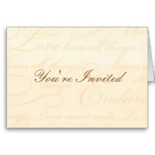Love Bears All Things Thank you or Invitation Show Cards