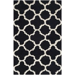 Safavieh Handmade Moroccan Cambridge Black Wool Rug (2' x 3') Safavieh Accent Rugs