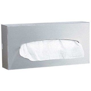 Bobrick 8397 304 Stainless Steel 2 Ply Surface Mounted 100 Facial Tissue Dispenser, Satin Finish, 10 1/4" Width x 5 3/16" Height x 2 1/4" Depth