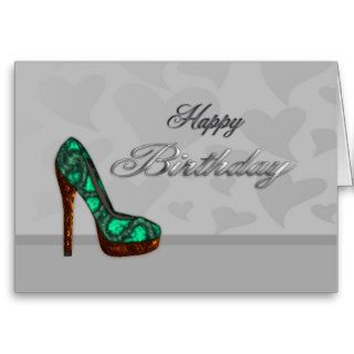 Happy birthday in style. High heel shoe design Card