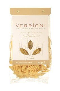 Verrigni Antico Pastificio Gold Die Cut Fusilli   500 grams  Fusilli Pasta  Grocery & Gourmet Food