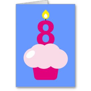 Cute Cupcake with Birthday Candle Card