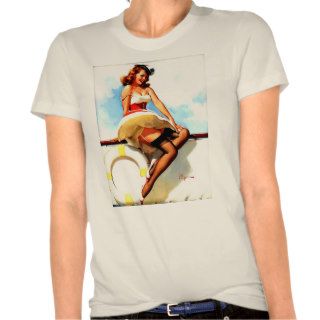 Vintage Gil Elvgren Sailor Nautical Pin up Girl T Shirt